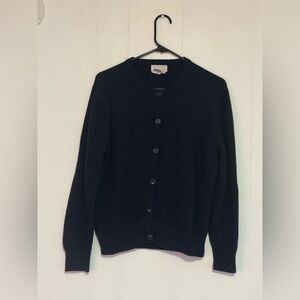 Dark Blue 100% Cashmere Cardigan